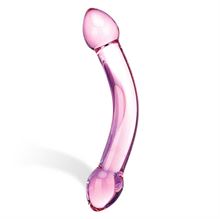 Gläs Double Trouble Purple Glas Dildo