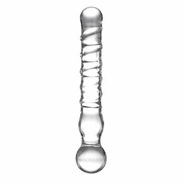 Gläs Joystick Clear Glas Dildo