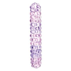 Gläs Purple Rose Nubby Glas Dildo