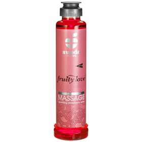 Swede Fruity Love Massageolie - Jordbær - 200 ml